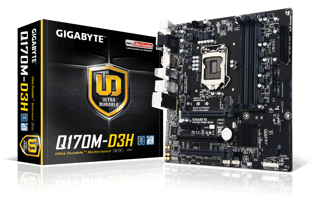 GIGABYTE GA-Q170M-D3H motherboard Intel® Q170 LGA 1151 (Socket H4) ATX – image 1
