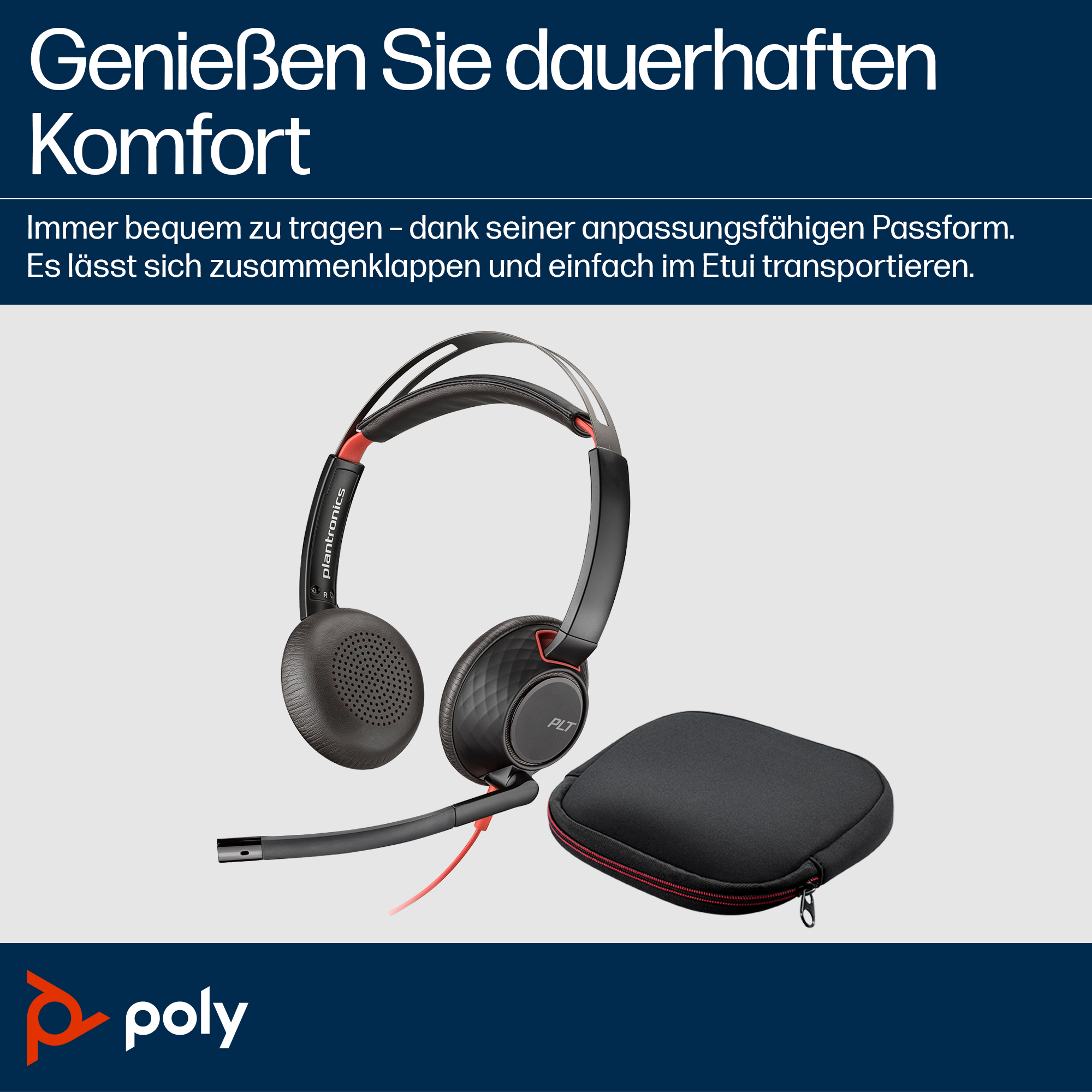 HP Poly Blackwire 5220 Stereo USB-C Headset +3.5mm Plug +USB-C/A Adapter. Product type: Headset. Connectivity technology: 