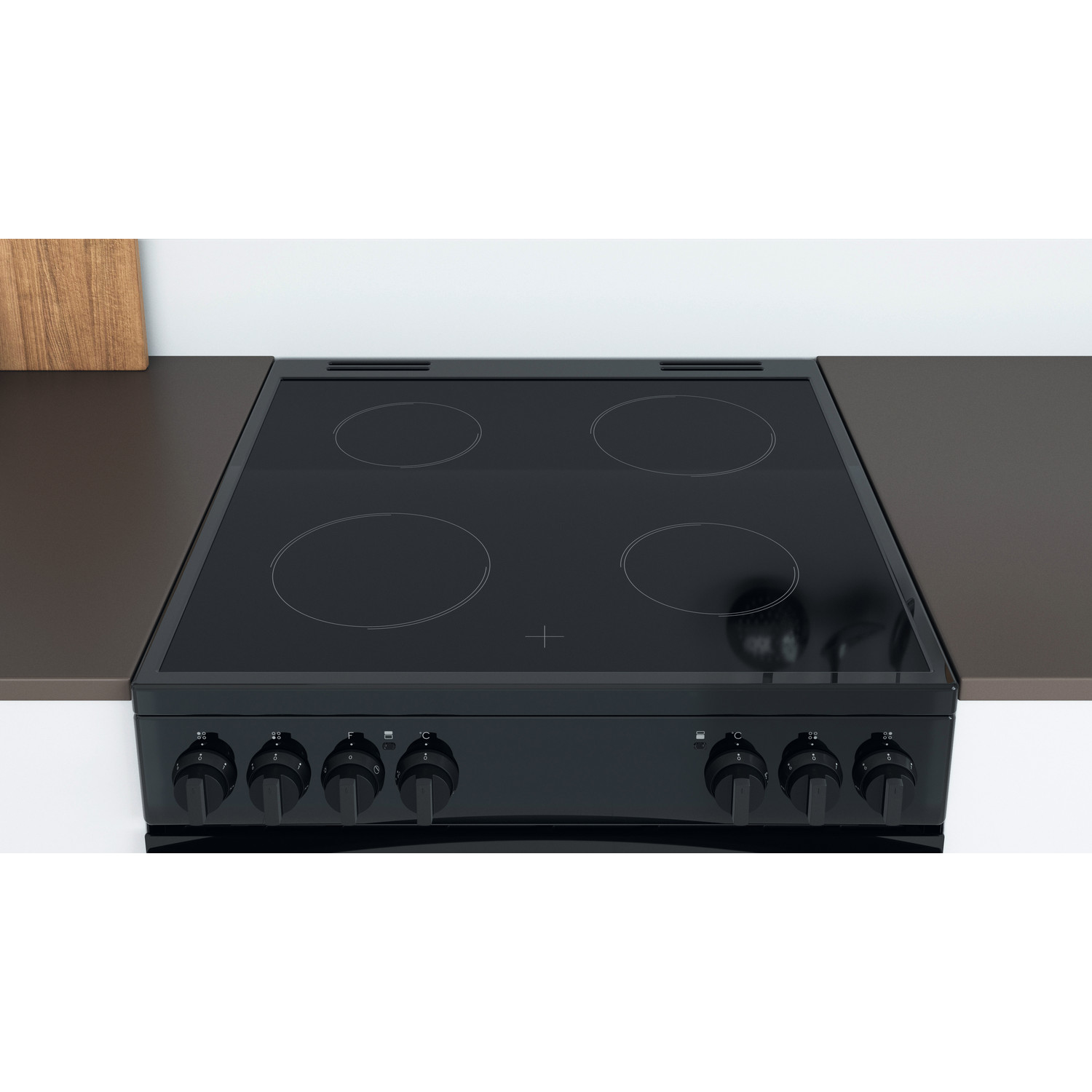 Indesit ID67V9KMB/UK cooker Freestanding cooker Electric Ceramic hob Black – image 6