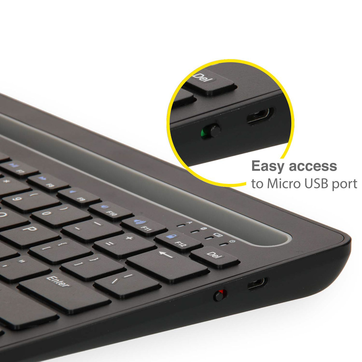 Accezz SH00045448 mobile device keyboard QWERTY Bluetooth Black – image 4