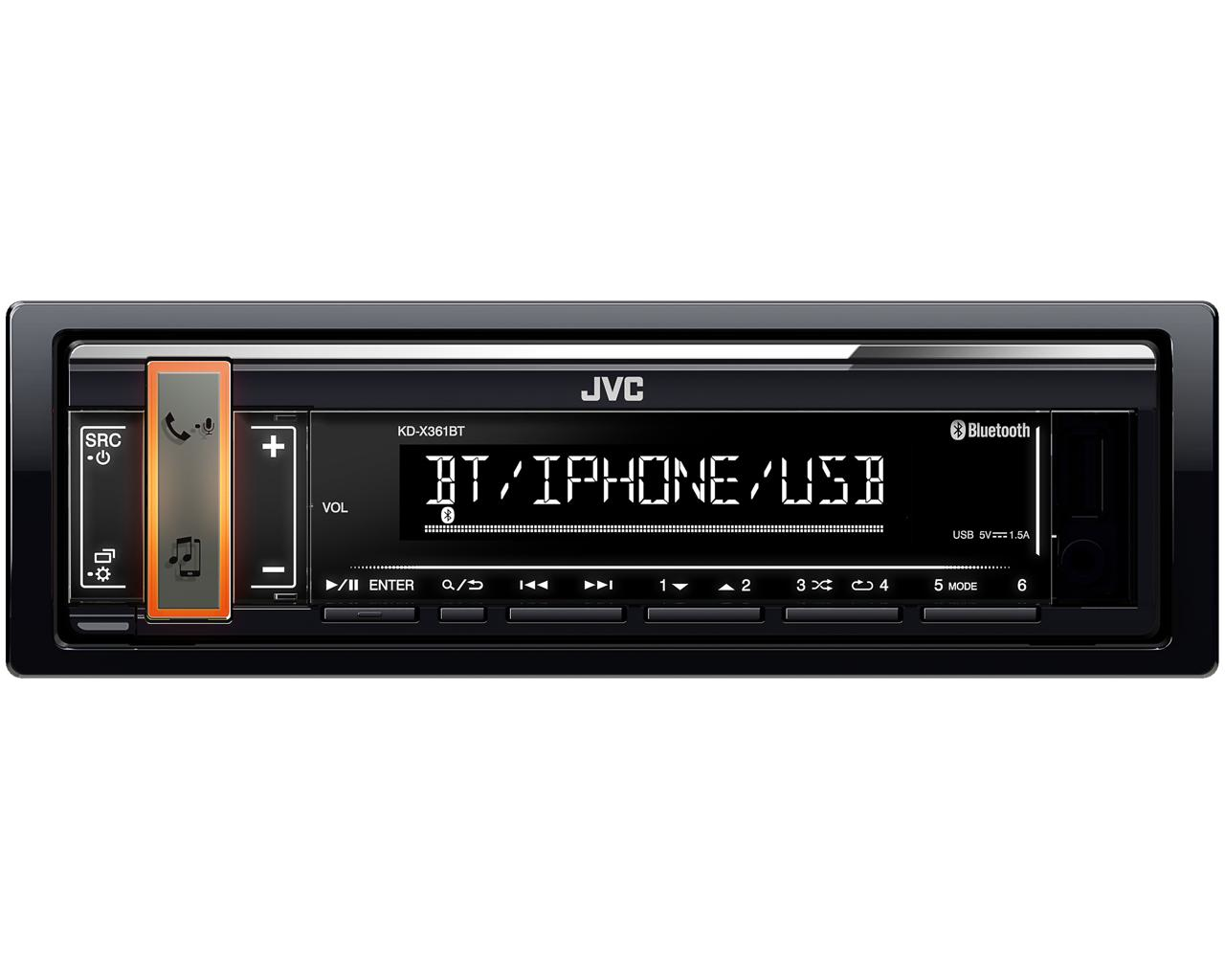 JVC KD-X361BT Black