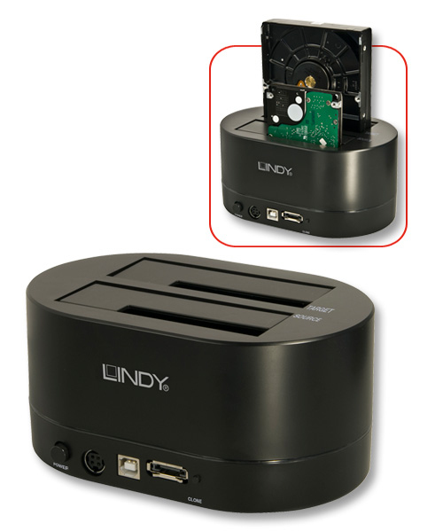 Lindy 42797 laptop dock/port replicator Black