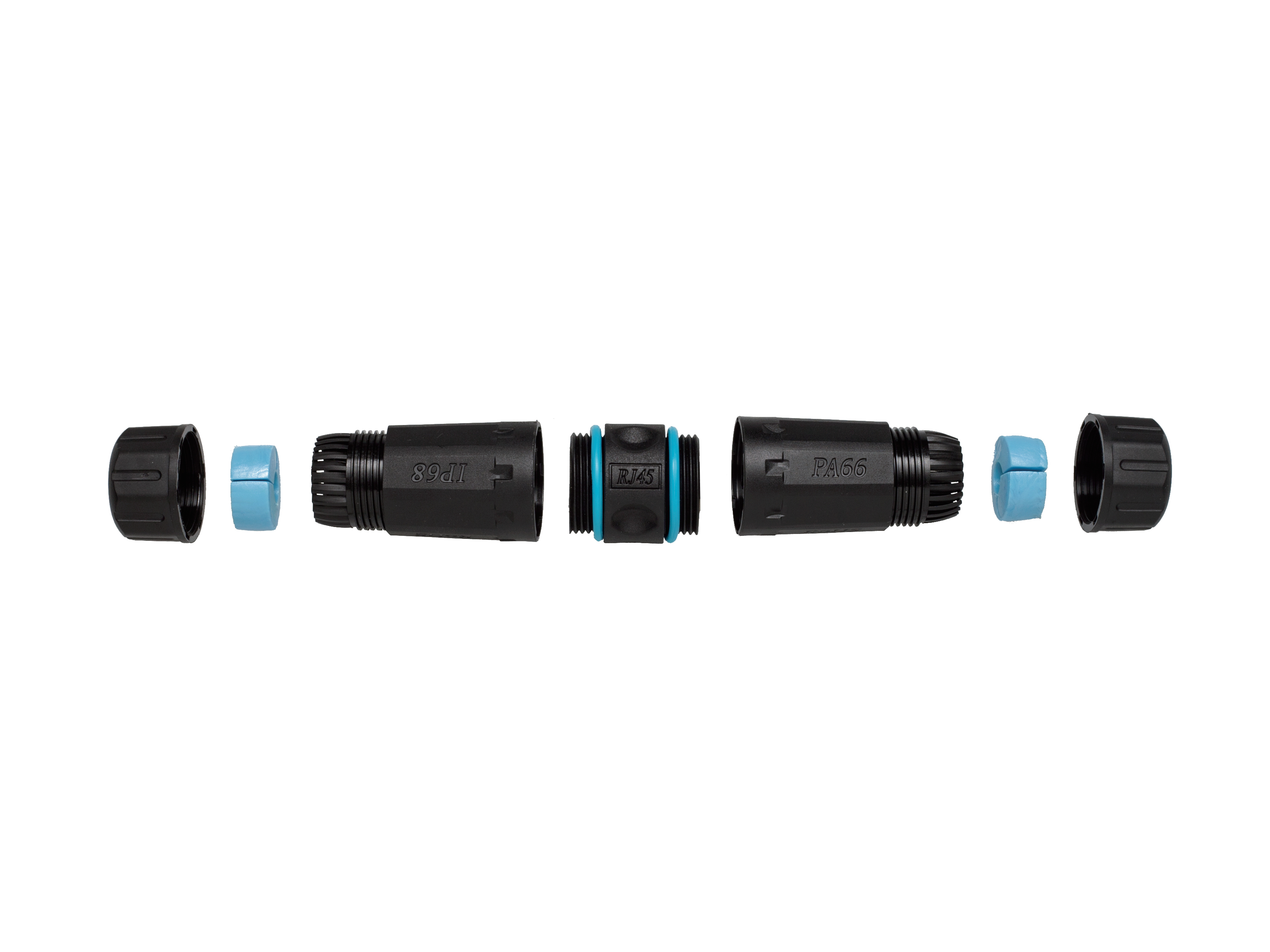Equip Cat.6A RJ45-Inline-Koppler für den Außenbereich