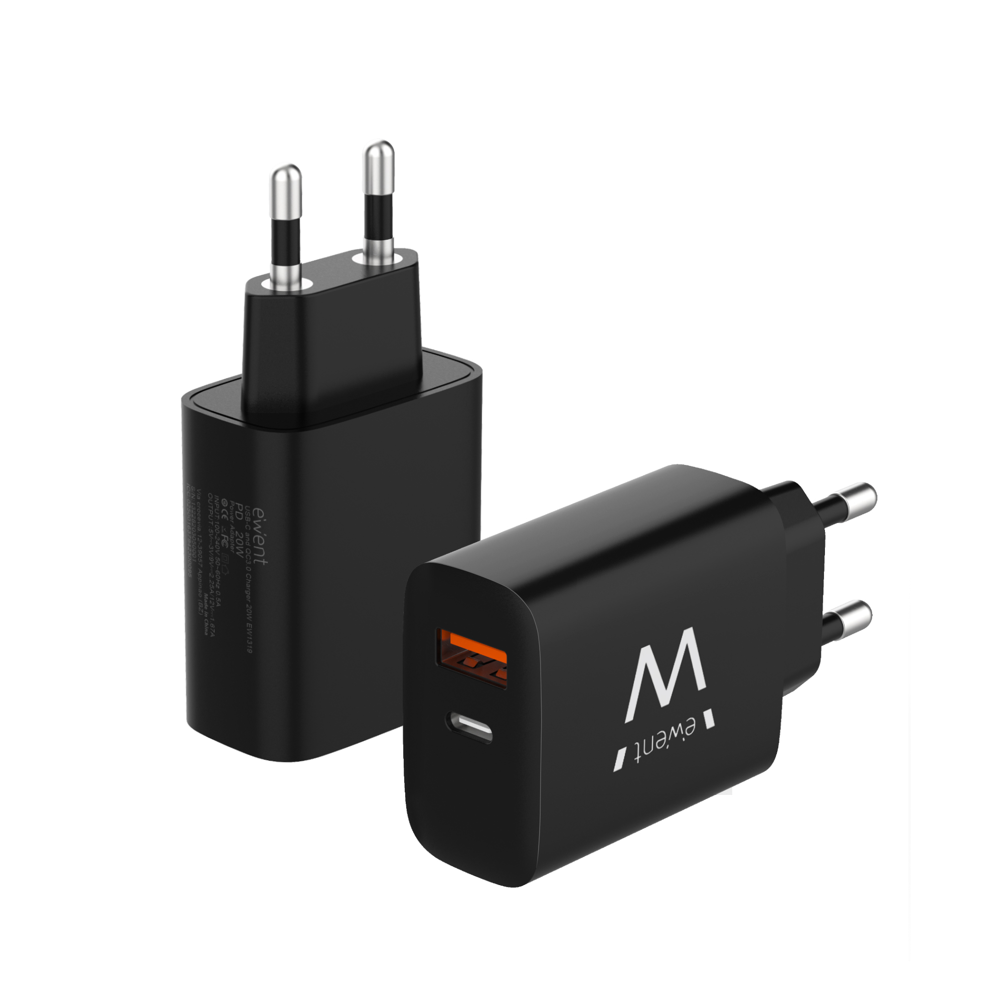 Ewent EW1319 mobile device charger Universal Black AC Fast charging Indoor – image 2
