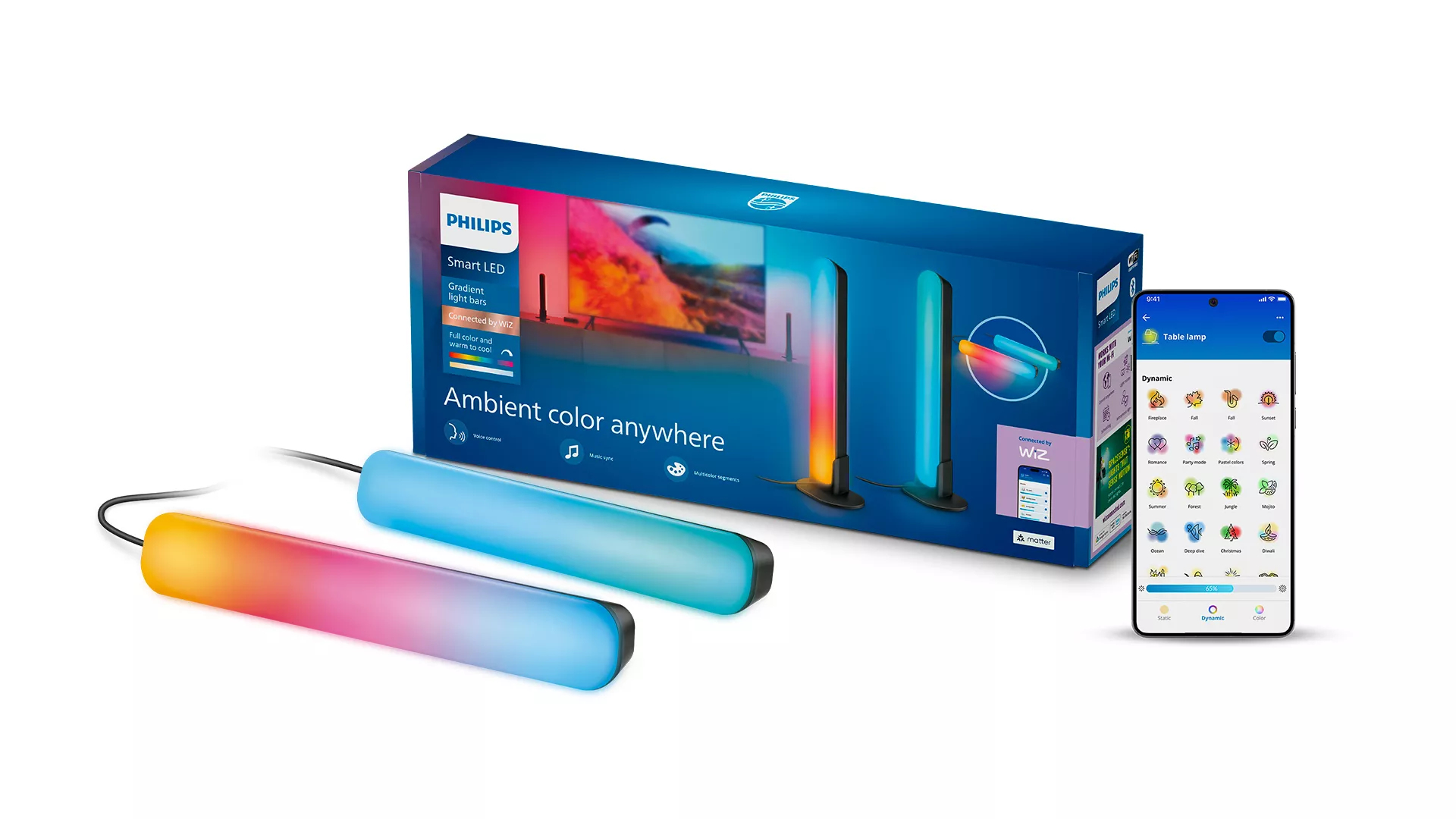 Philips by Signify Philips Gradient Light Bars, RGBIC LED, Connected by WiZ – image 2