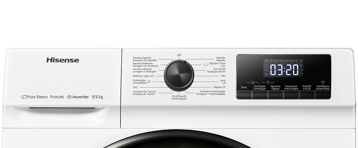 Hisense WDQY901428VJM washer dryer Freestanding Front-load Black, White – image 2
