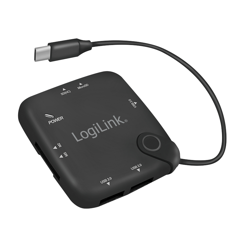 LogiLink UA0344 interface hub USB 2.0 Type-C Black – image 4