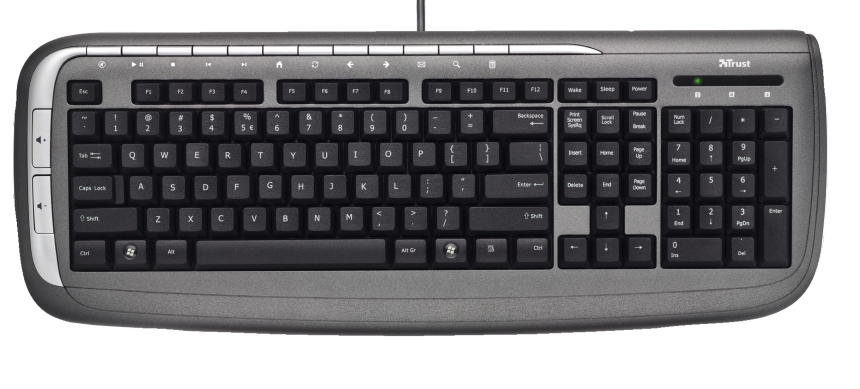 Trust 16206 keyboard USB Turkish Black, Grey – image 2