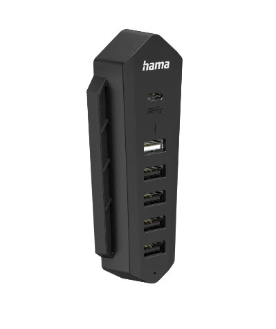 Hama 00054406 хаб-разветвитель USB 2.0 480 Мбит/с Черный