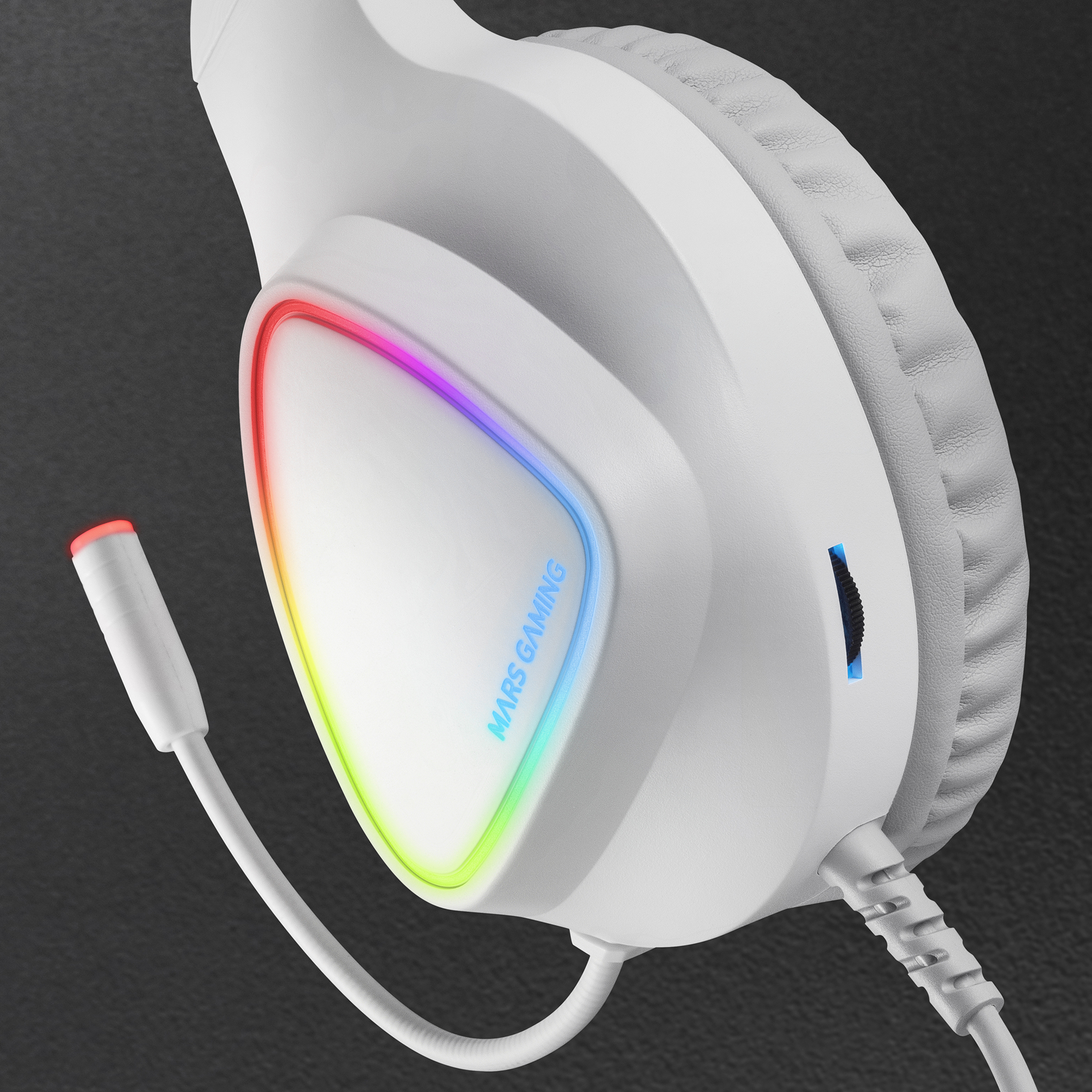 Mars Gaming MH222 White, RGB Over Ear Gaming Headphones with Microphone, HiFi Sound, Sound Cancellation, Ultra-Lightweight, PS4 PS5 Xbox Switch Tablet Windows M – image 5