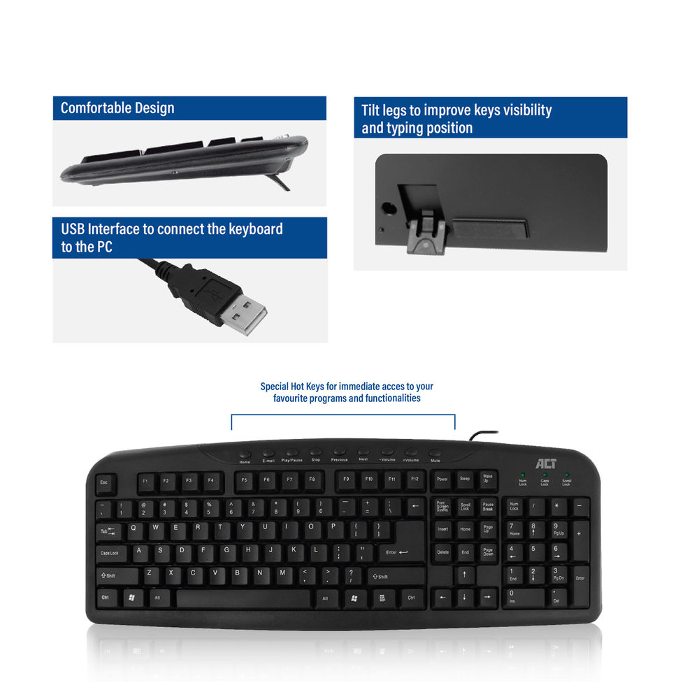 ACT Keyboard USB (Qwerty/US layout) – image 3