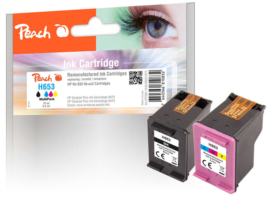 Peach PI300-1045 ink cartridge 2 pc(s) Compatible Black, Cyan, Magenta, Yellow