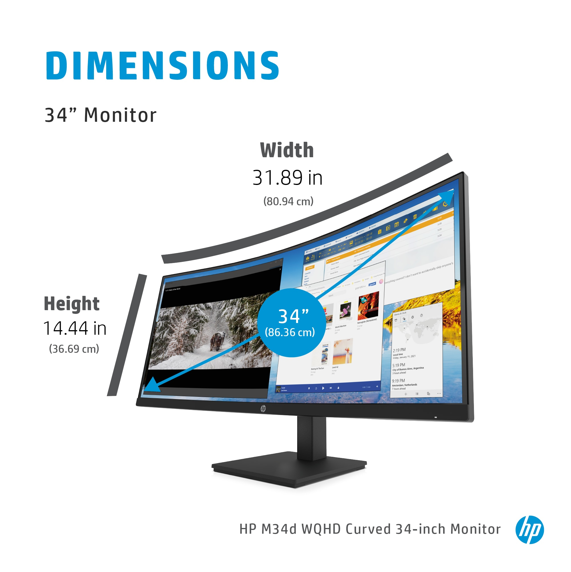 HP M34d computer monitor – image 9