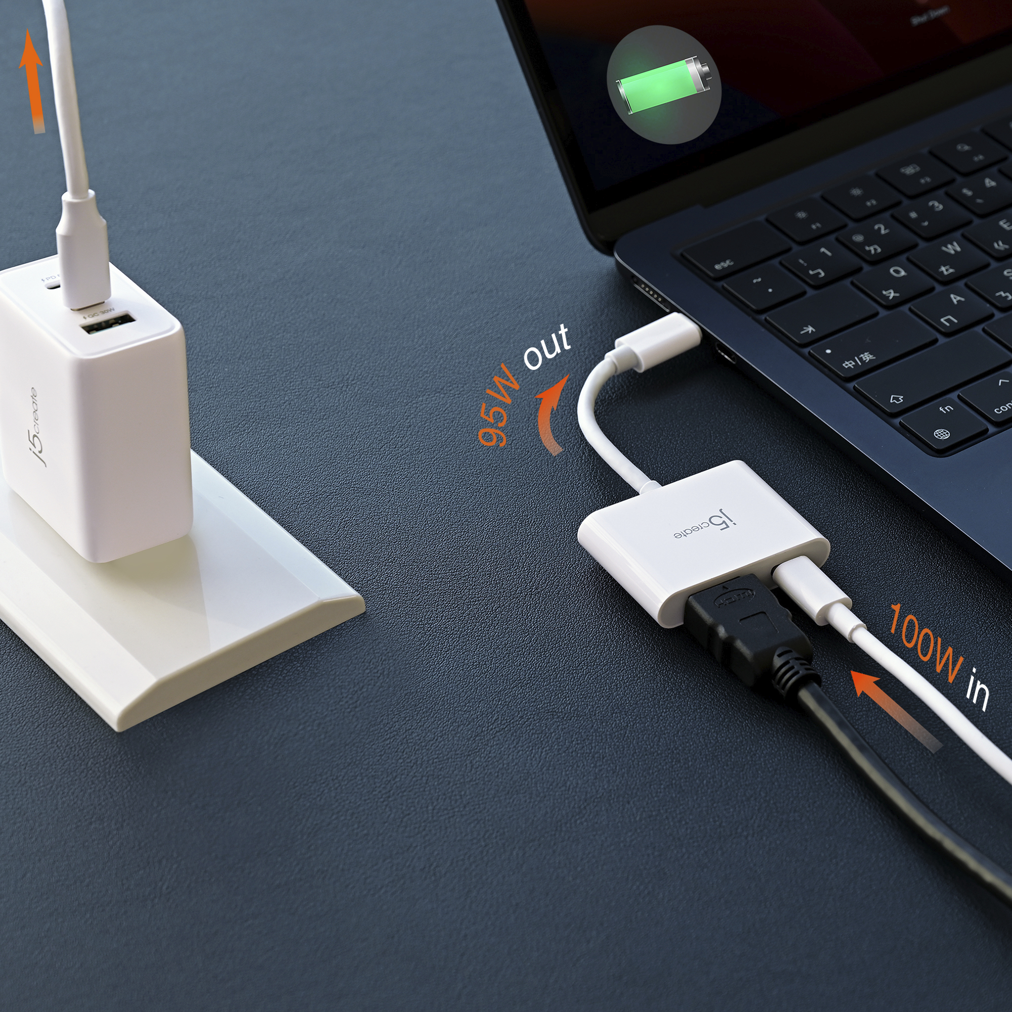 j5create JCA152 USB-C® to 4K HDMI™ Adapter with Power Delivery, Black – image 5