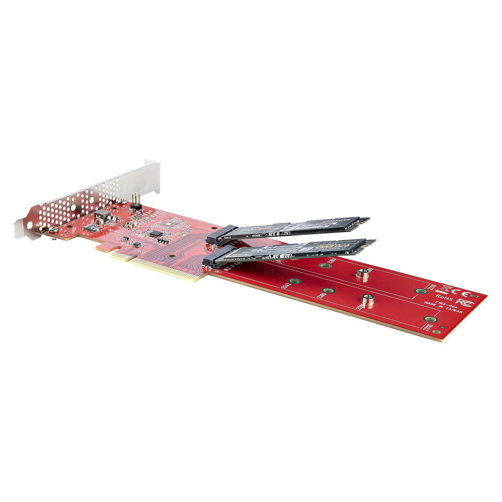 StarTech.com Dual M.2 PCIe SSD Adapter Card, PCIe x8 / x16 to Dual NVMe or AHCI M.2 SSDs, PCI Express 4.0, 7.8GBps/Drive, Bifurcation Required - Windows/Linux C – image 7