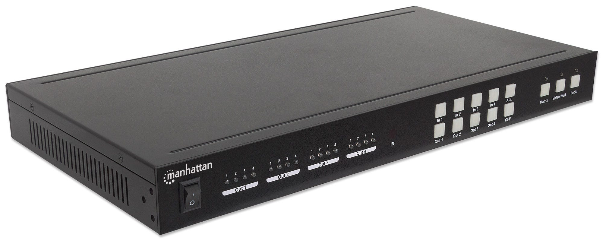 Manhattan 1080p 2x2 4-Display HDMI Video Wall Matrix, Switch/Splitter Matrix, Video Wall Function, Four Inputs and Four Outputs, Manual or GUI Interface, Video – image 3