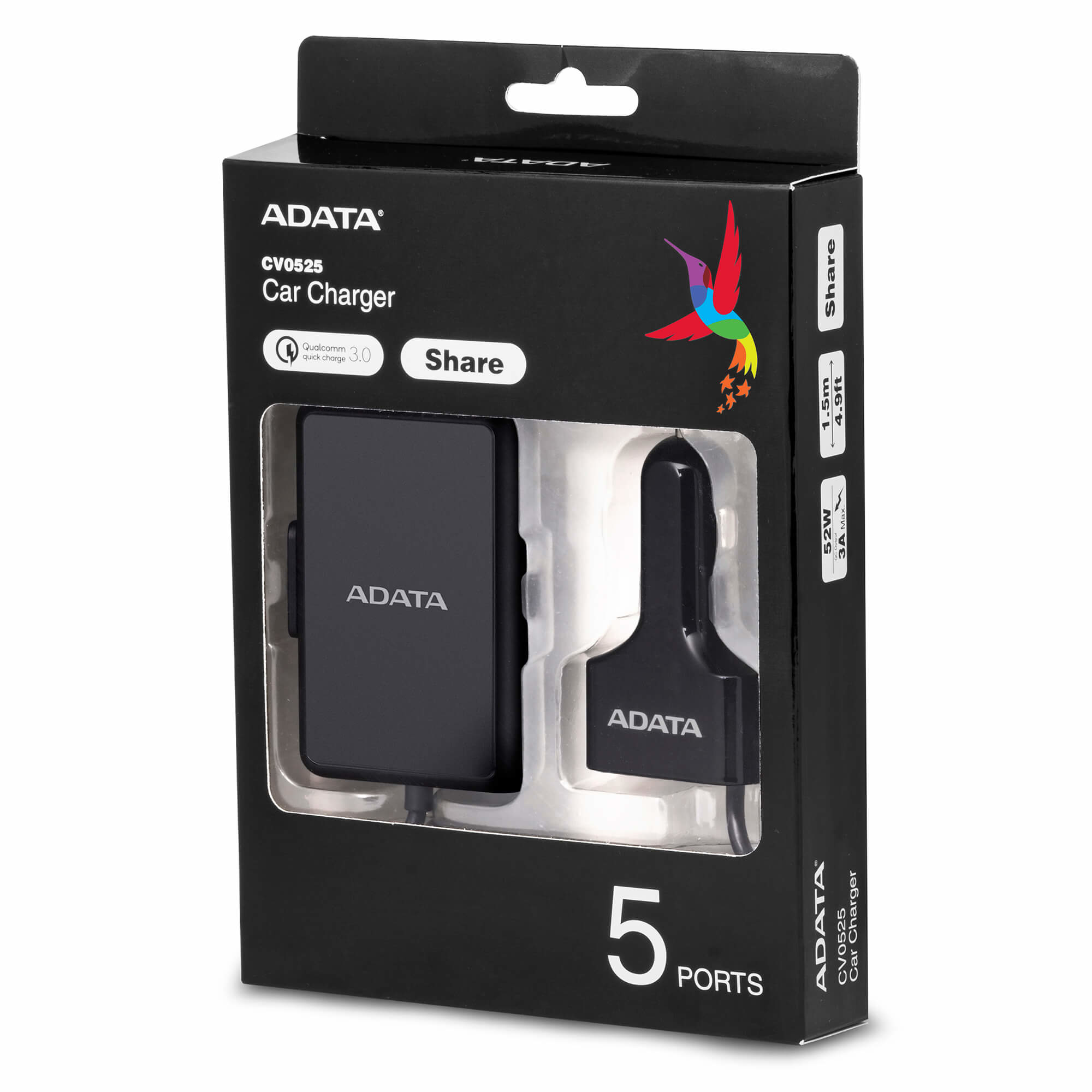 ADATA CV0525 Universal Black Cigar lighter Fast charging Auto – image 7