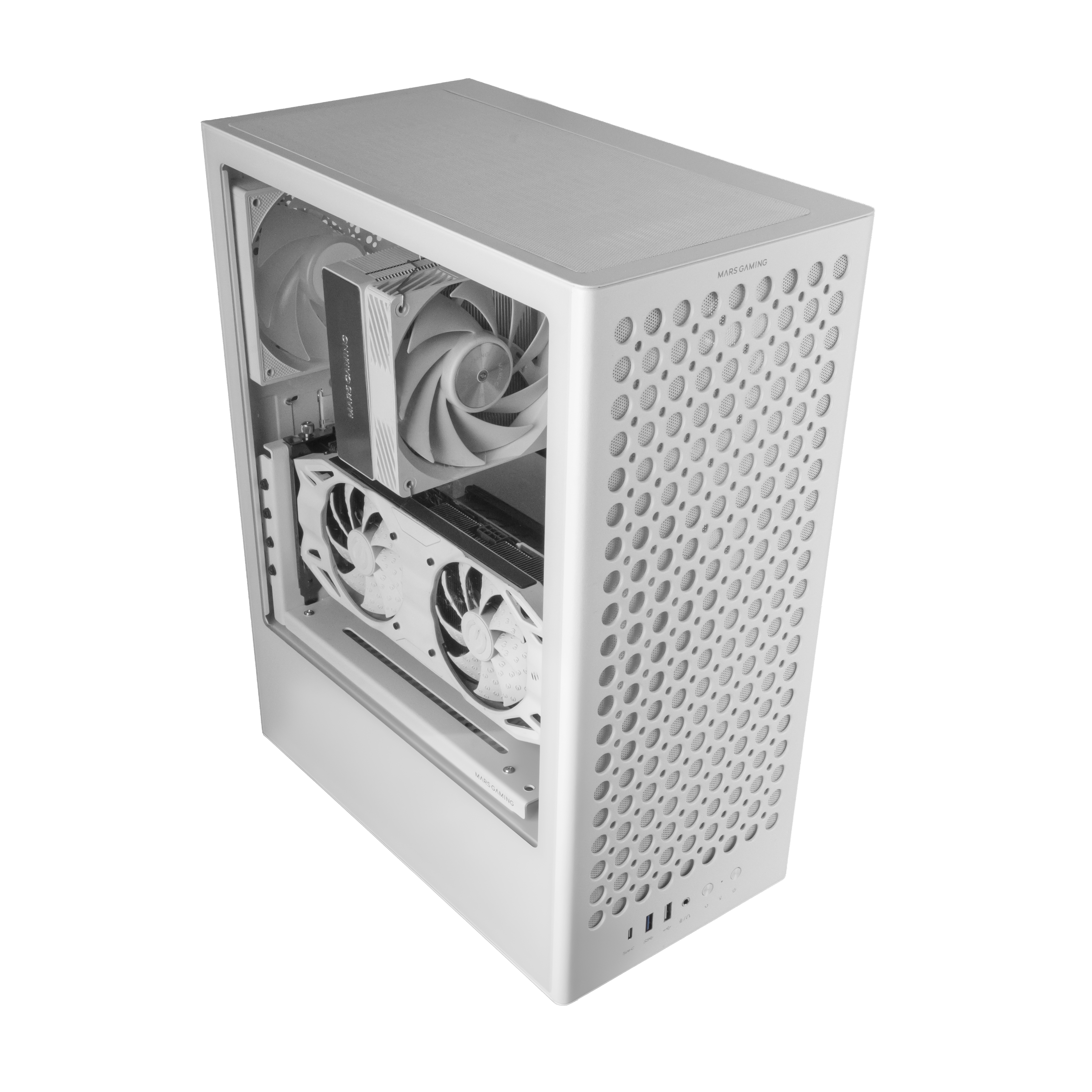Mars Gaming MCT800W computer case Midi Tower White image 10