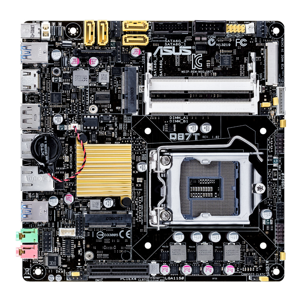 ASUS Q87T Intel® Q87 LGA 1150 (Socket H3) mini ITX