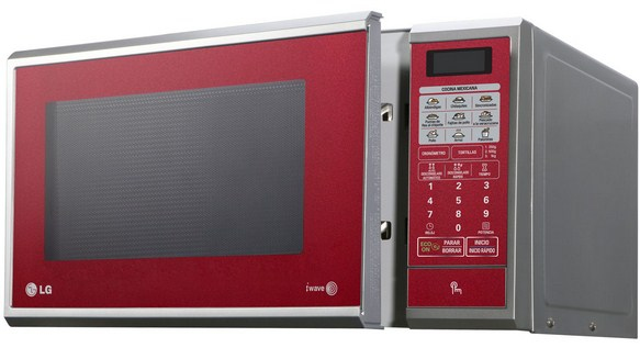 LG MS1143SR microwave Grey, Red Countertop – image 2