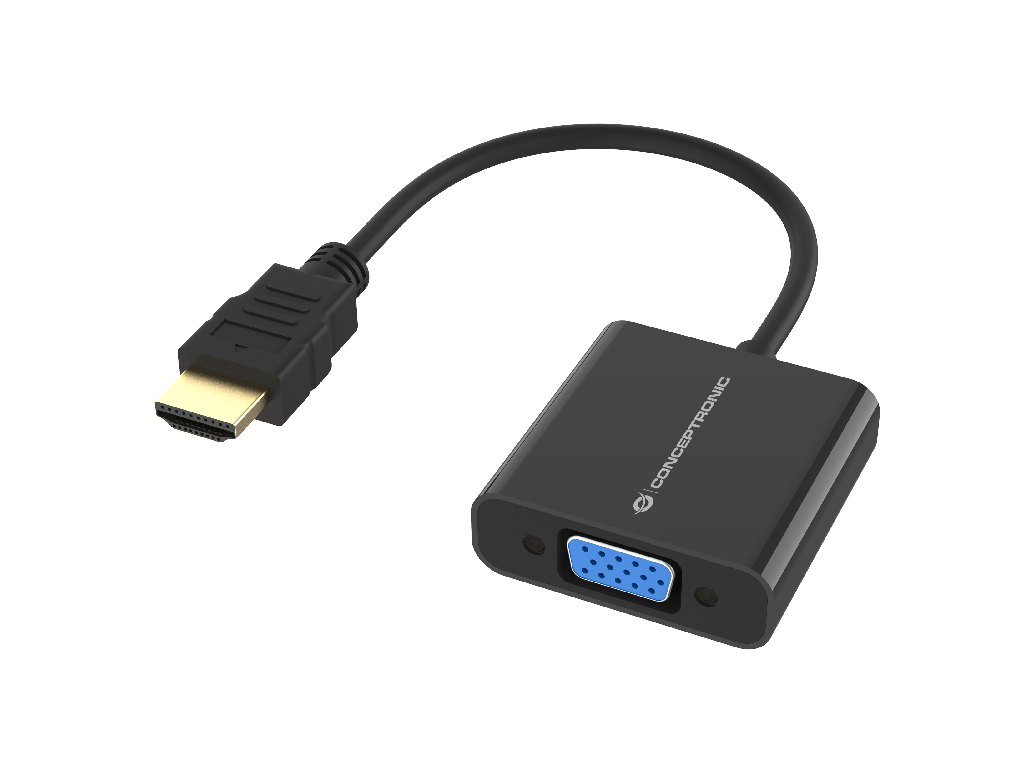 Conceptronic ABBY20B cavo e adattatore video 025 m HDMI tipo A (Standard) VGA (D-Sub) Nero