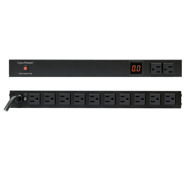 CyberPower PDU15M2F10R power distribution unit (PDU) 12 AC outlet(s) 1U Black – image 2