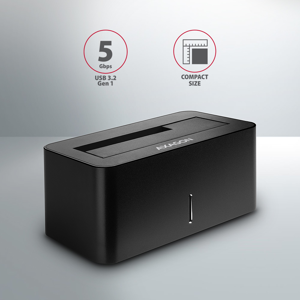 Axagon ADSA-SN storage drive docking station USB 3.2 Gen 1 (3.1 Gen 1) Type-A Black – image 3