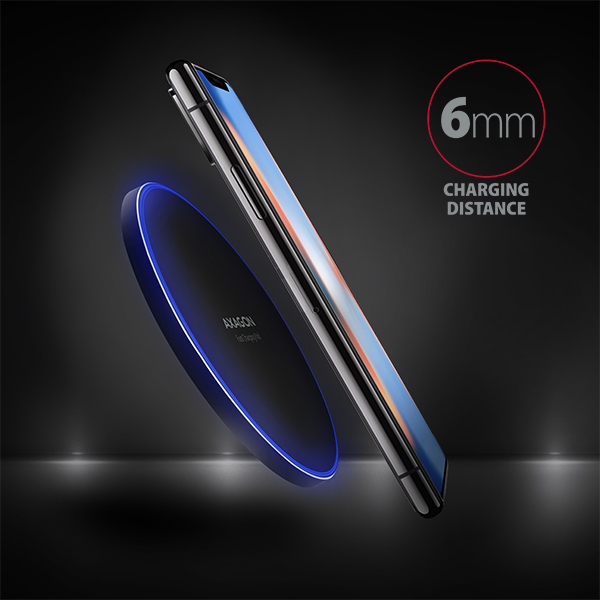 Axagon WDC-P10T mobile device charger Mobile phone, Smartphone, Tablet Black USB Wireless charging Fast charging Indoor – image 7