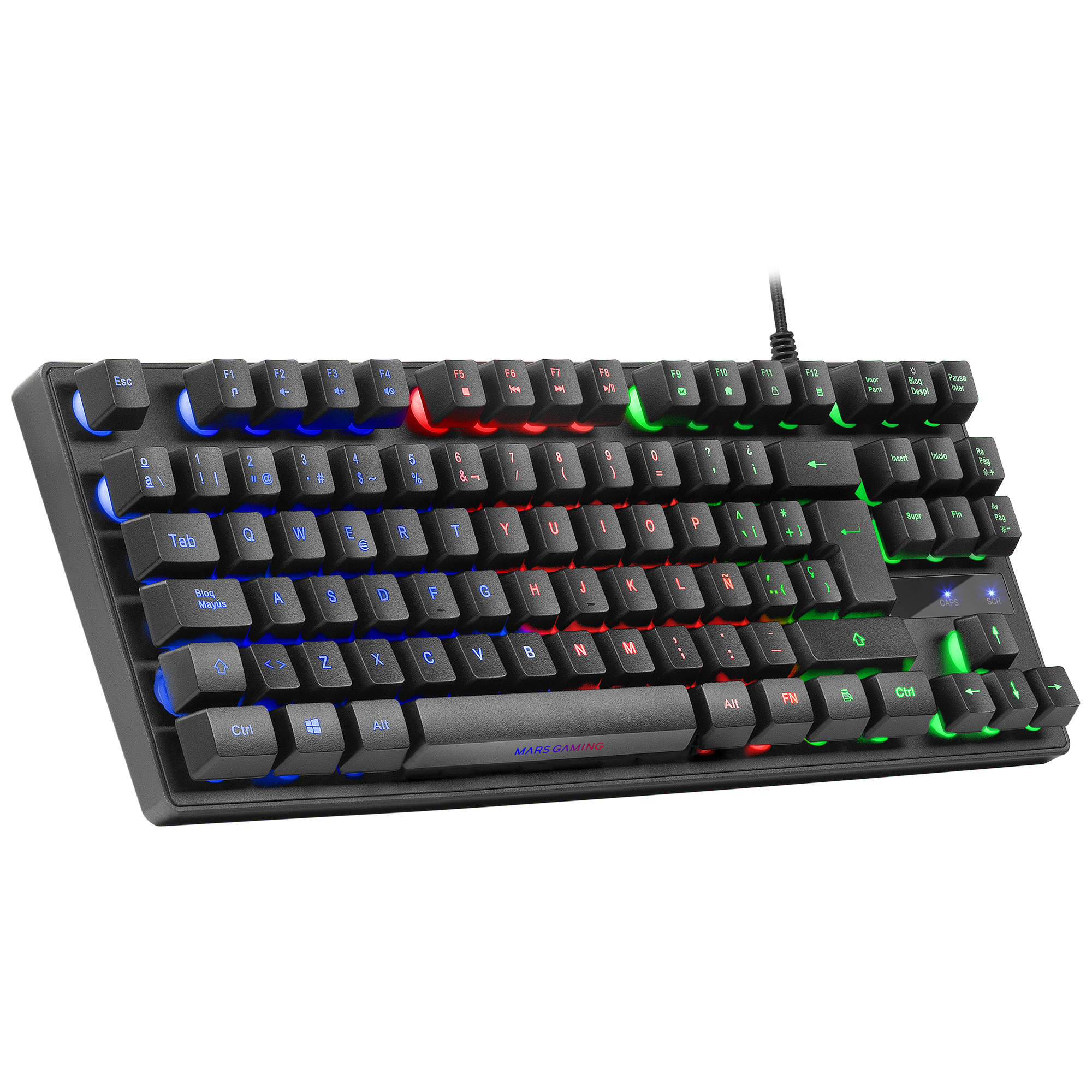 Mars Gaming MK02 Black Gaming Keyboard H-Mech FRGB TKL Antighosting French Language – image 2