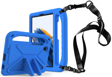 Techair TAXSGA039 Kids’ handled Samsung Tab A9+ Case. Lightweight, durable, and child friendly! Shock-absorbing protection, a built-in kickstand, sturdy handle, – image 2