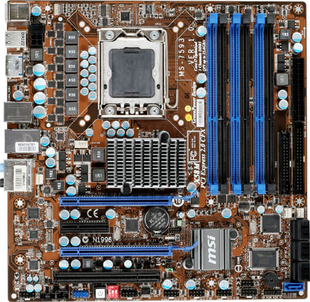 MSI X58M motherboard Socket B (LGA 1366) micro ATX