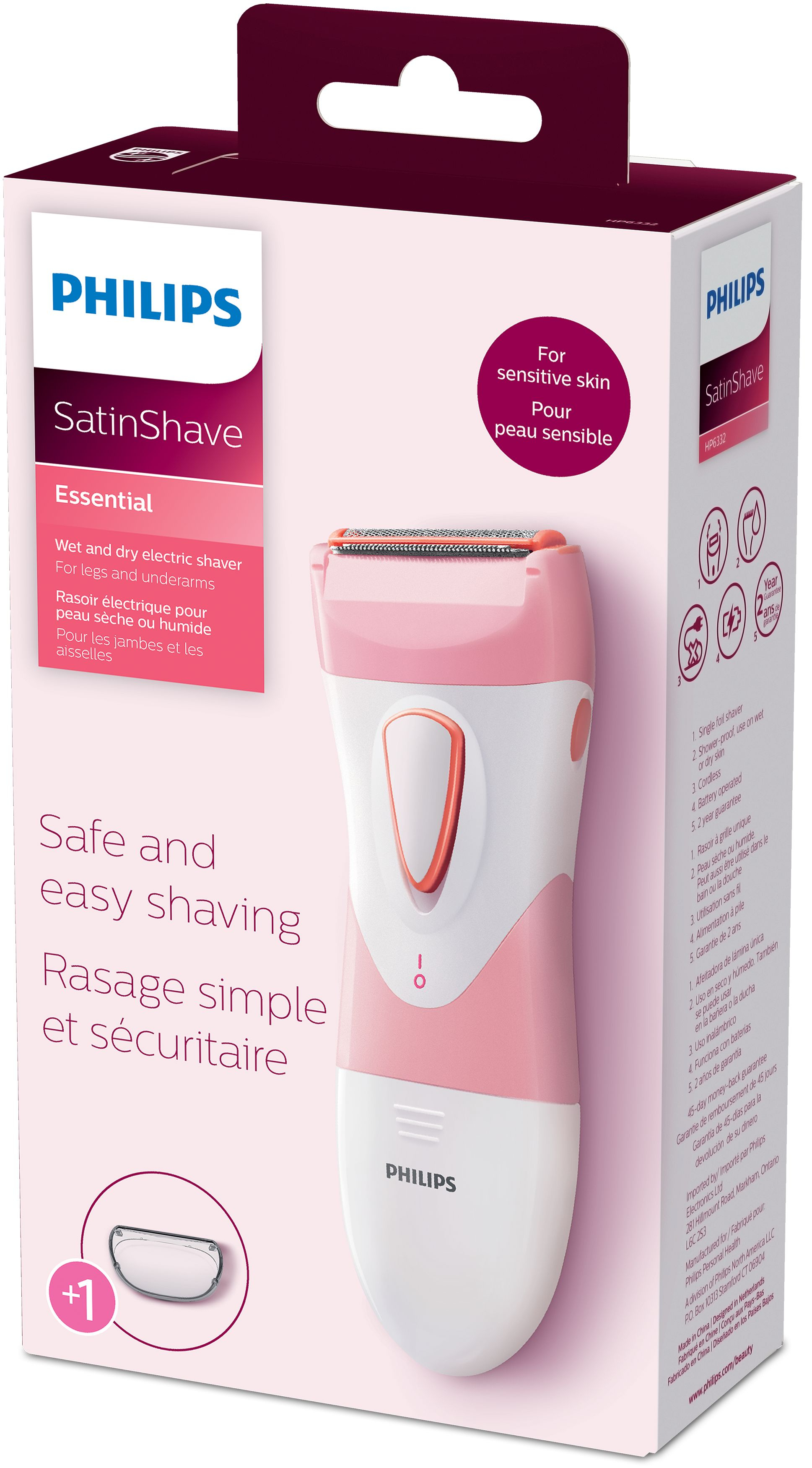 Philips HP6332/50 women's shaver Pink, White – image 3