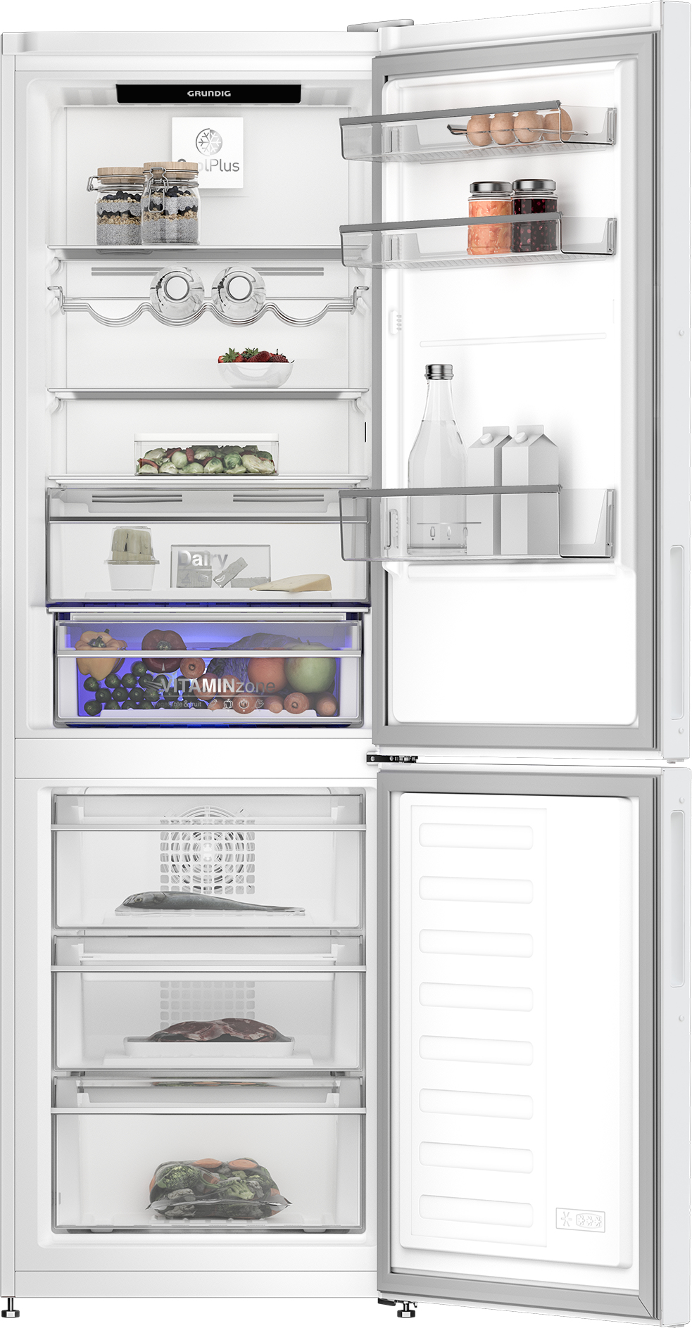 Grundig GKN4685VW No Frost Fridge Freezer with Vitaminzone Technology – image 2