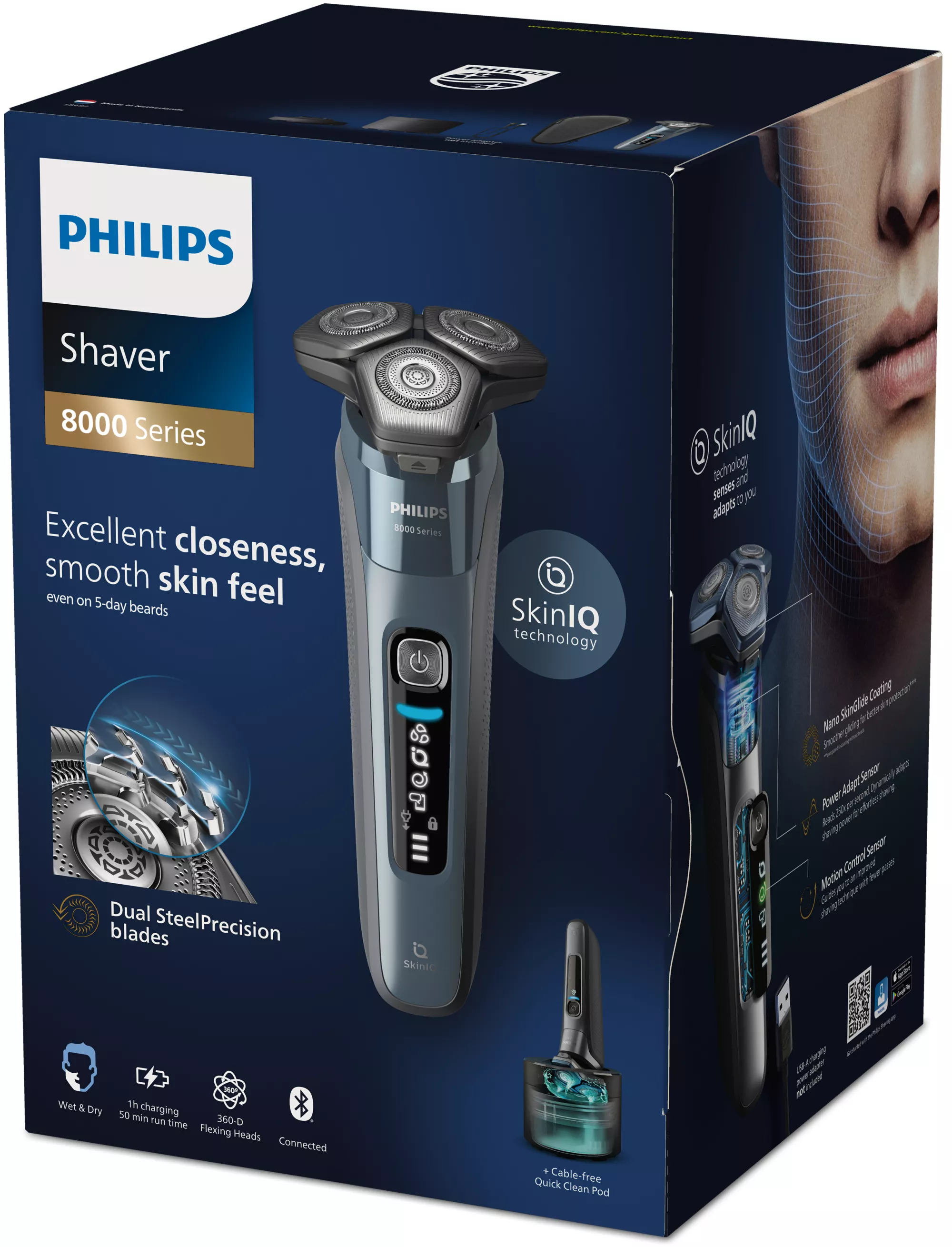 Philips SHAVER Series 8000 S8692/55R1 Refurbished Wet & Dry electric shaver – image 2