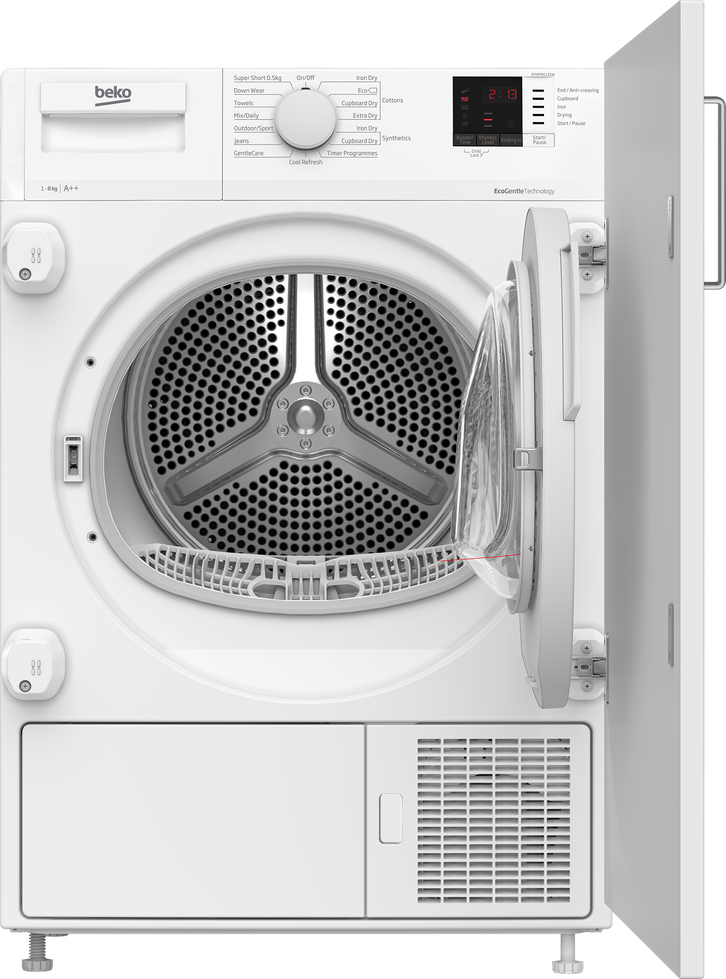 Beko DTIKP81131W 8kg Integrated Heat Pump Tumble Dryer with Sensor Drying Programmes – image 3