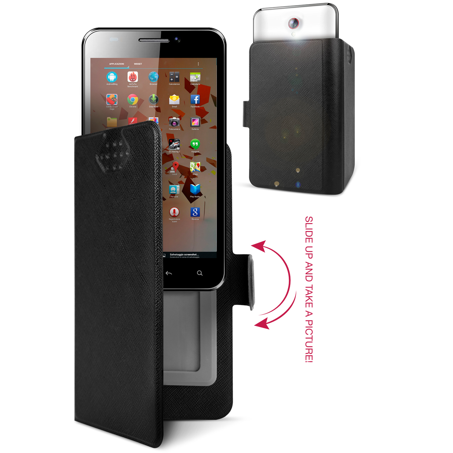 Area CSTAUNIXL mobile phone case Flip case Black