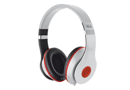 Trust 18533 headphones/headset Wired Head-band Calls/Music Black, Red, White – image 1