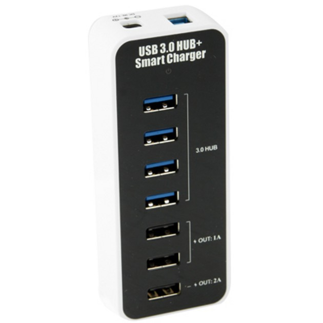 Techly Hub 4 Ports USB 3.0 Super Speed ​​USB + Charger 1A / ​​2A IUSB3-TLYBV7 – image 5