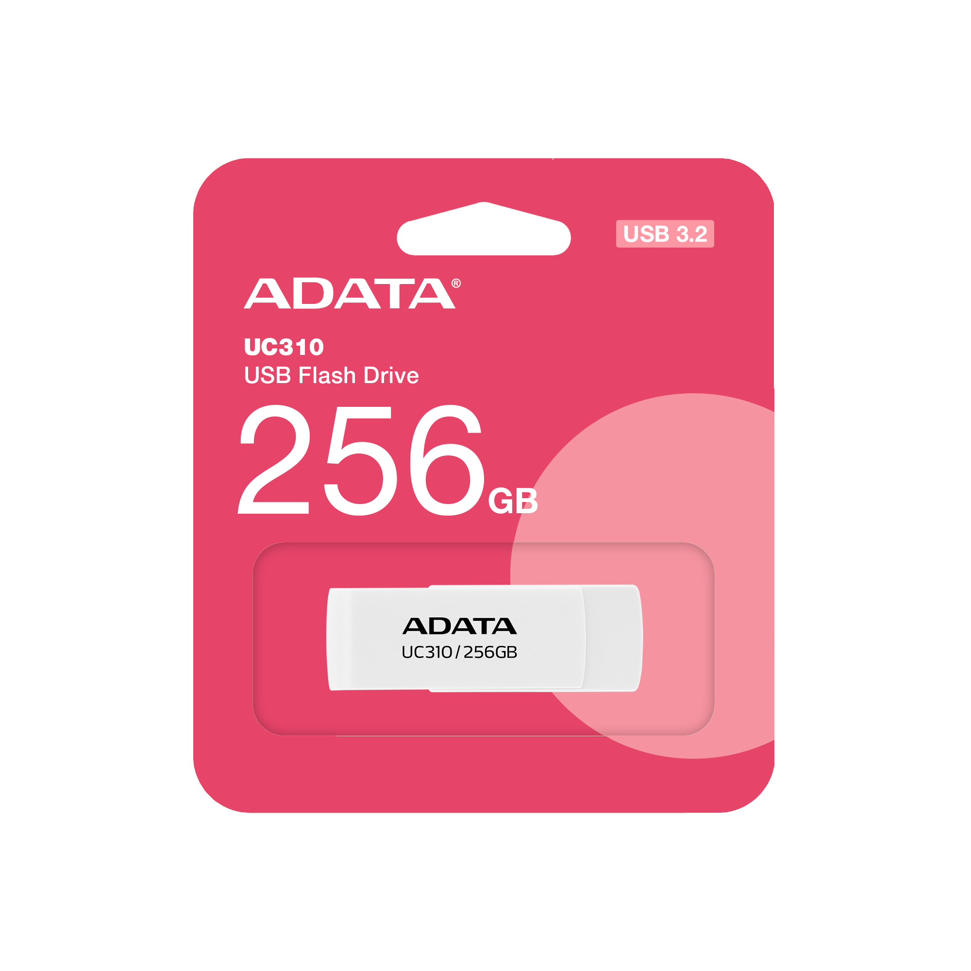 Memoria USB ADATA UC310 - 256GB - USB 3.2 - Blanco - UC310-256G-RWH Memoria USB ADATA UC310 - 256GB - USB 3.2 - Blanco - UC310-256G-RWH