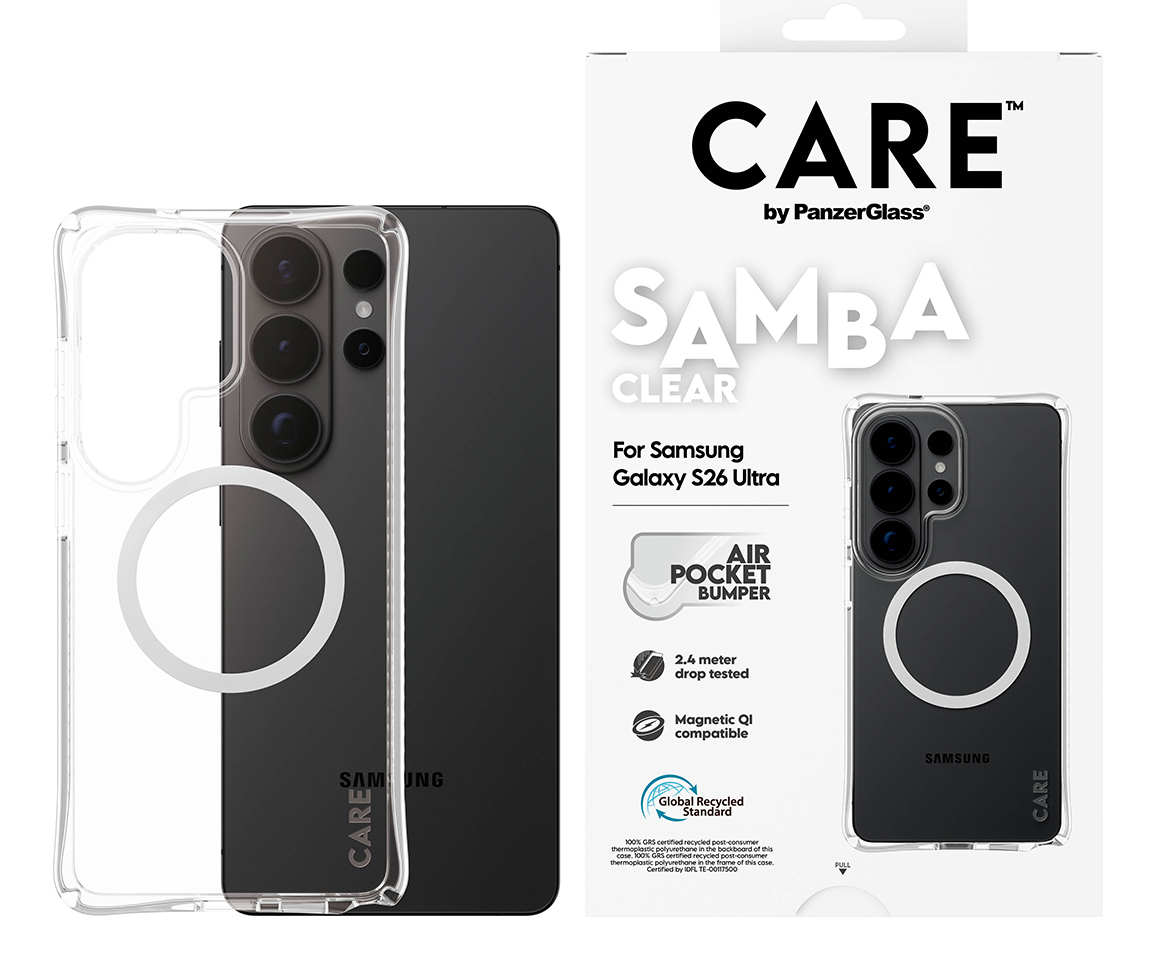 PanzerGlass CARE™ by PanzerGlass® Samba Case Transparent w. White Qi Samsung Galaxy S26 Ultra – image 2