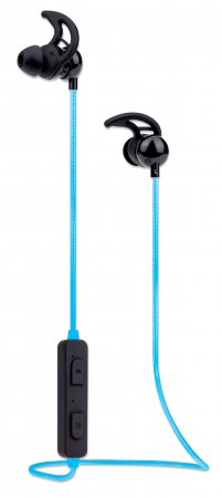 Manhattan Bluetooth In-Ear Headset, Multi Coloured Cable Light, Omnidirectional Mic, Integrated Controls, Ear Hook for Secure Fit, 5 hour usage time (approx), M – image 1