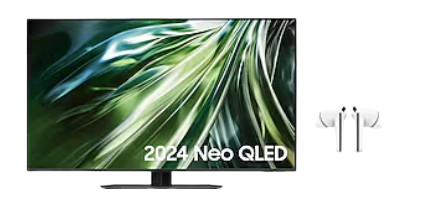 Samsung QN90D 43” Neo QLED 4K Smart TV (2024) and Galaxy Buds3 Pro (White) – image 1