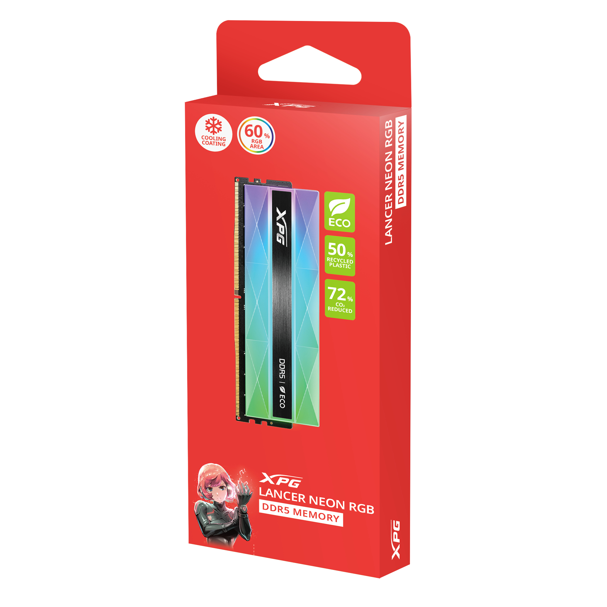 Memoria RAM ADATA XPG LANCER NEON RGB - DDR5 - 16GB - 6000MHz - UDIMM - para PC - AX5U6000C3016G-CLANRSG Memoria RAM ADATA XPG LANCER NEON RGB - DDR5 - 16GB - 6000MHz - UDIMM - para PC - AX5U6000C3016G-CLANRSG