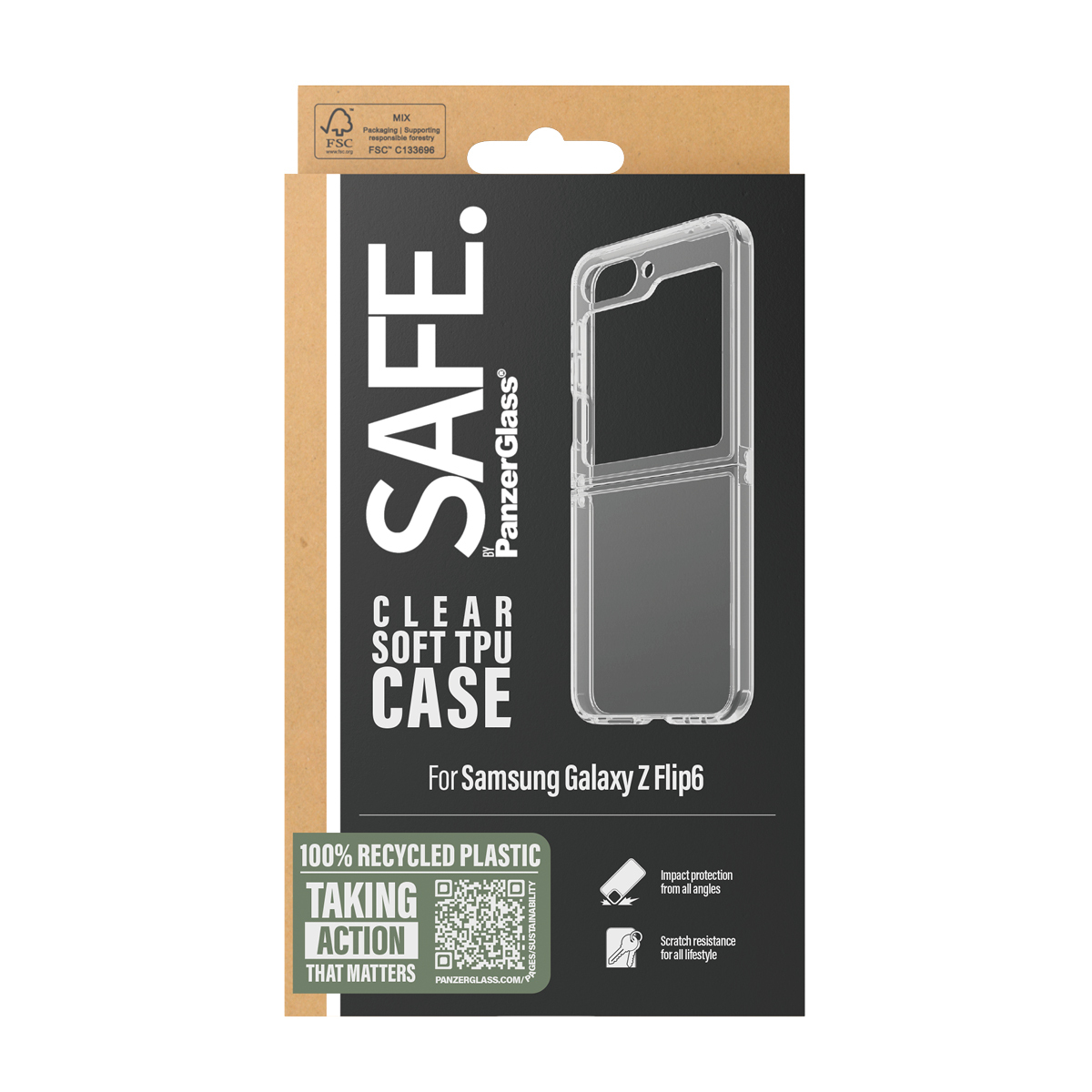 PanzerGlass SAFE. by PanzerGlass® TPU Case Transparent Samsung Galaxy Z Flip6 – image 3