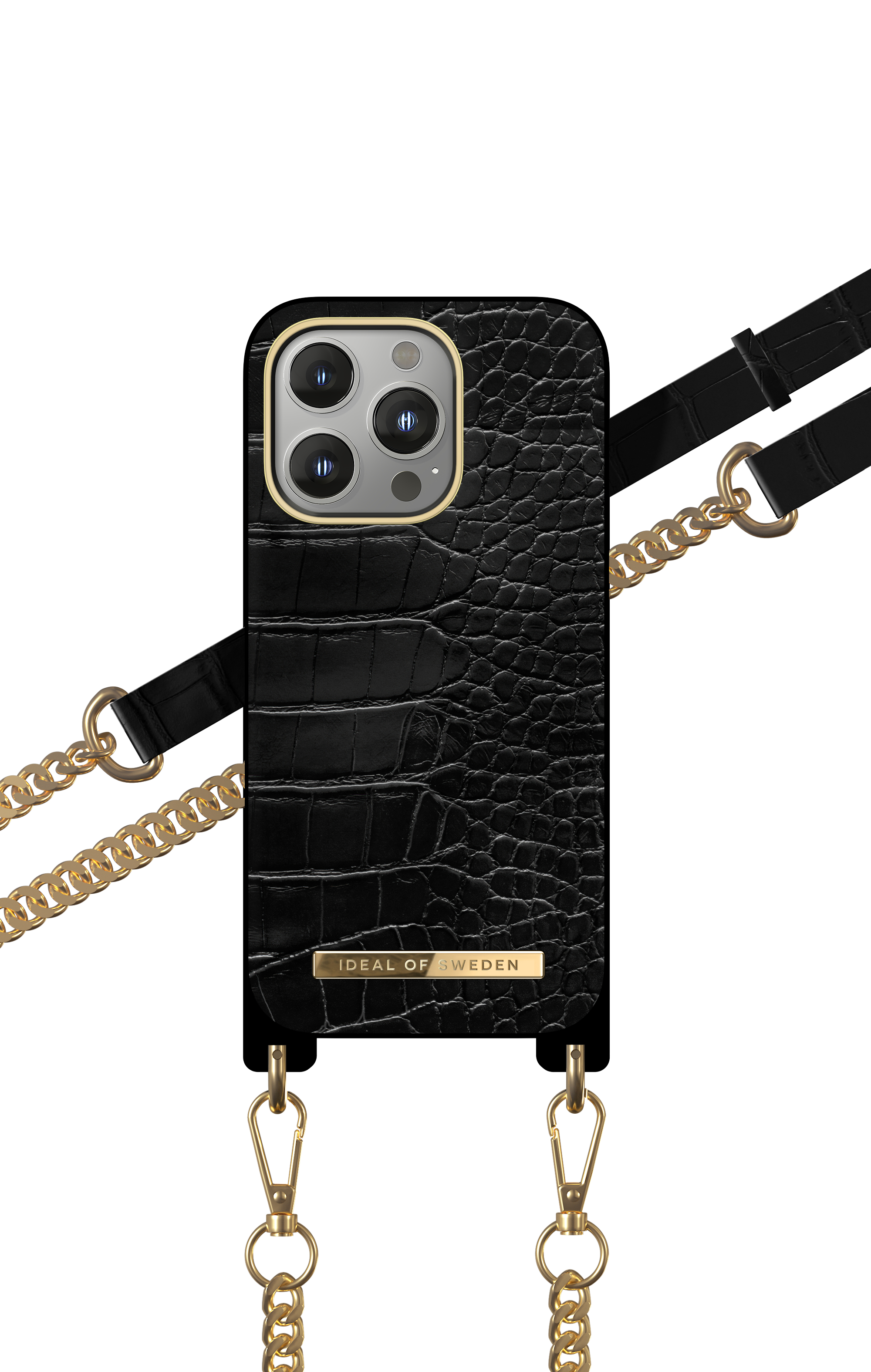 iDeal of Sweden Necklace Case iPhone 14PR Jet Black Croco – image 4