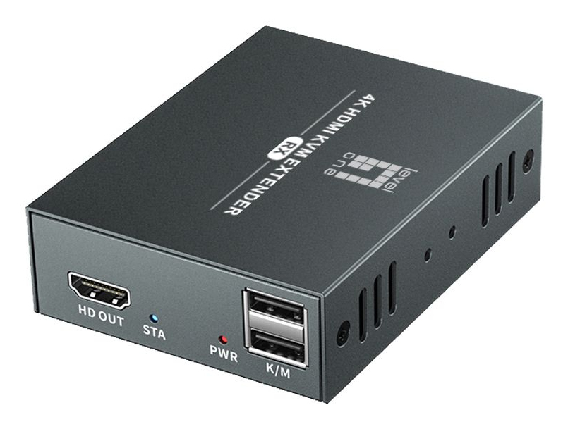 LevelOne HDMI Verlängerungskit Cat5/6  4K/60Hz  100m schwarz
