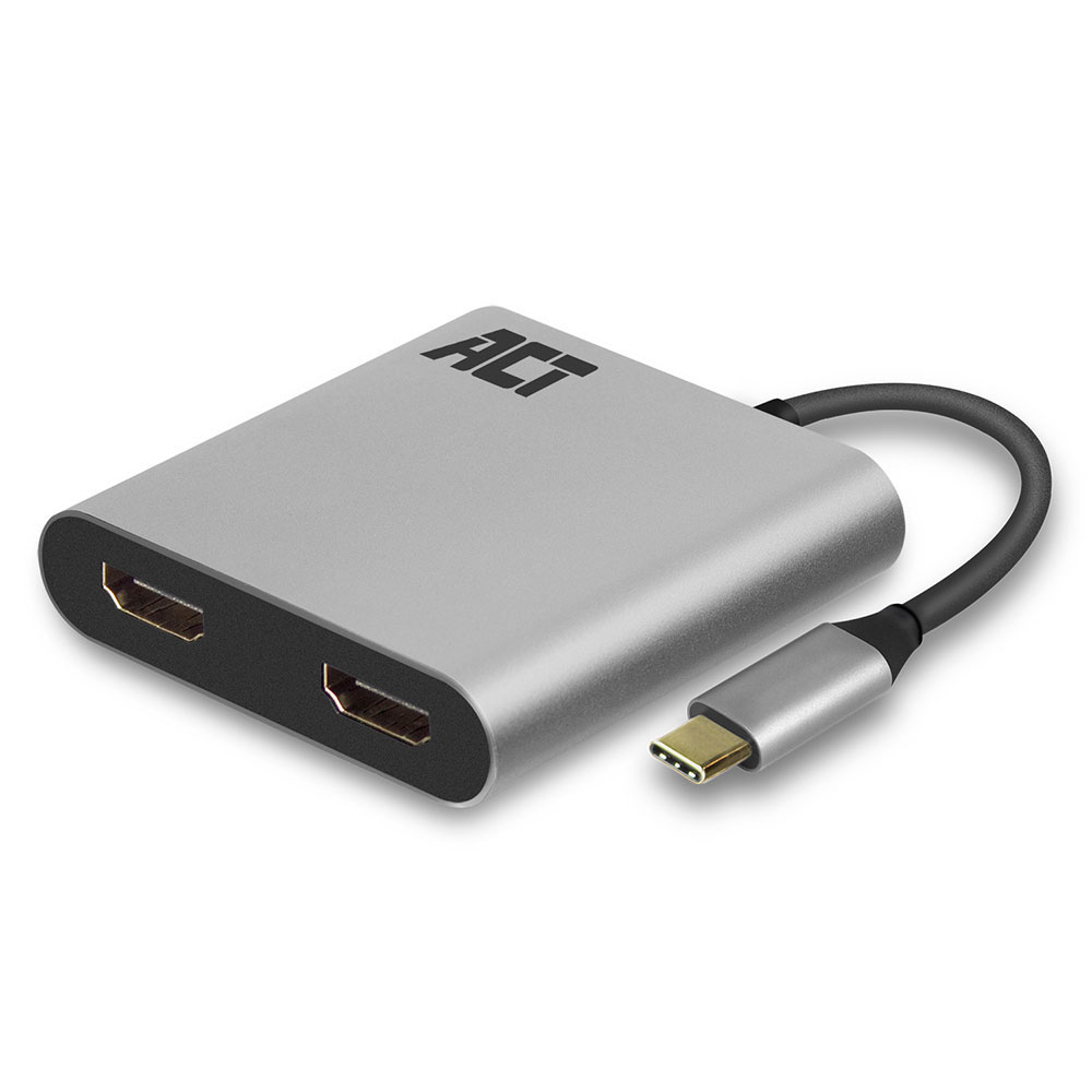 ACT USB-C to HDMI adapter for 2 monitors, MST