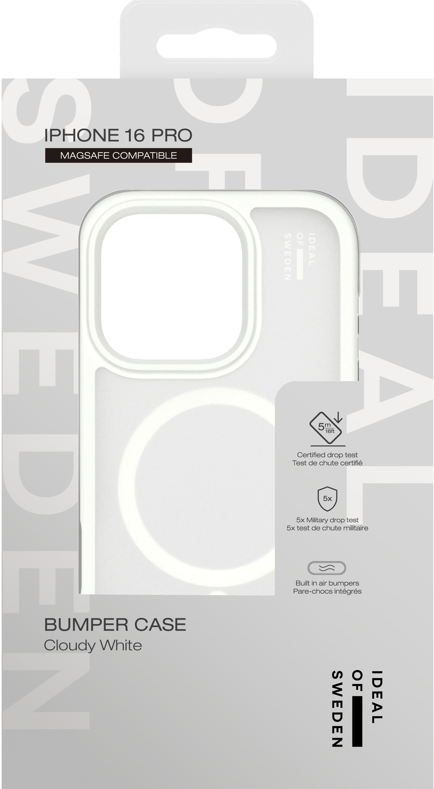 iDeal of Sweden Ideal Bumper Case MagSafe iPhone 16 Pro Cloudy White – image 4