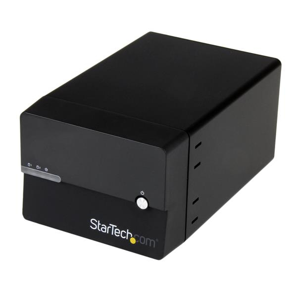 StarTech.com Dual Bay Gigabit NAS RAID Enclosure for 3.5” SATA Hard Drives w/ WebDAV and Media Server – image 1