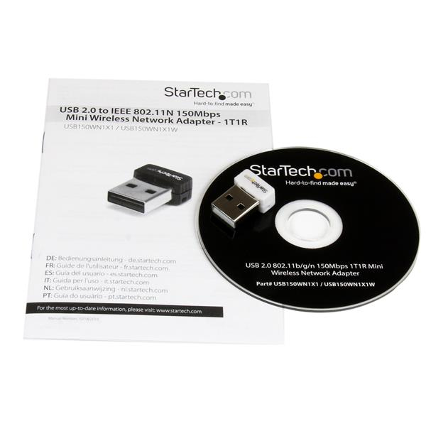 StarTech.com USB 150Mbps Mini Wireless N Network Adapter - 802.11n/g 1T1R USB WiFi Adapter - White – image 3